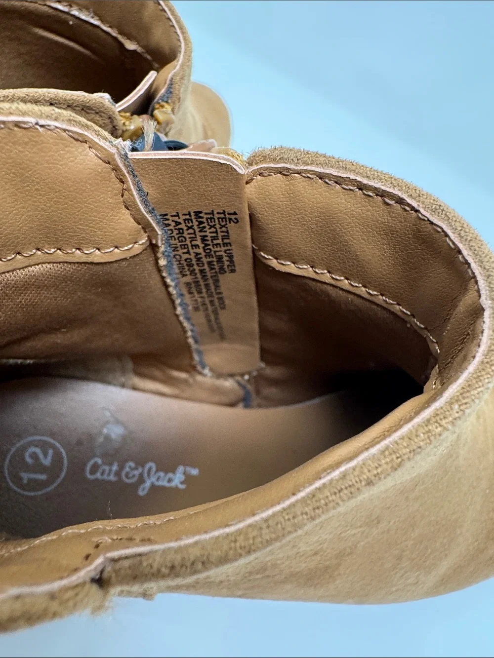 Cat & Jack Booties Chestnut Brown Suede Kids Ankle Boots 12 toddler little girl